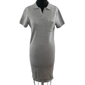 Snidel Stretch Cotton Gray Short Sleeve Casual Polo Shirt Dress Size F S/M Japan